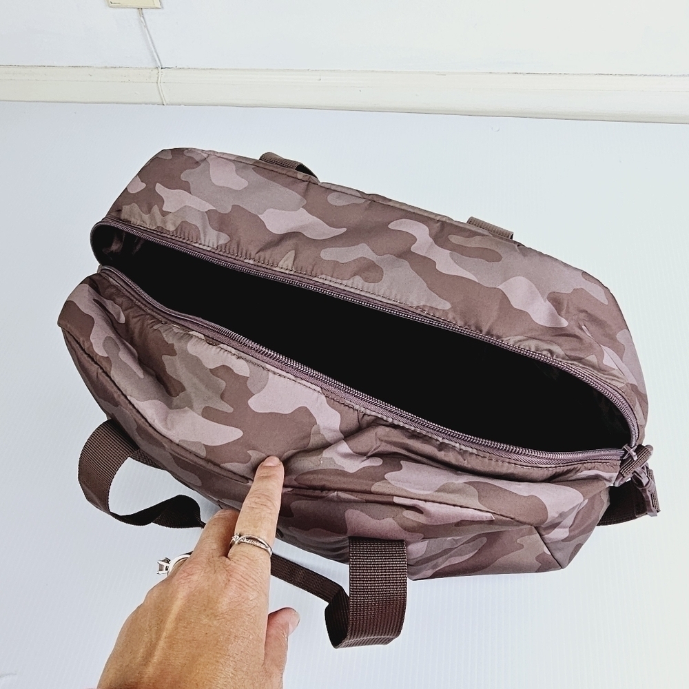 PINK Victoria's Secret Purple Camo Duffel Shoulder Bag - Picture 9 of 14